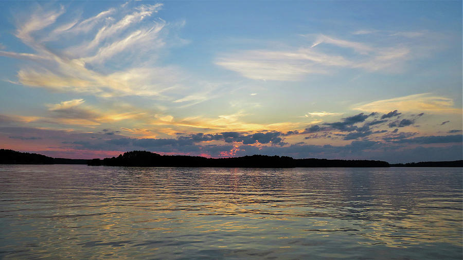 Lake Post Sunset Glow Photograph by Ed Williams