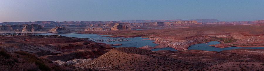 Lake Powell Photograph - Lake Powell at Dusk Panorama  G0A7252 by Stephen Parker