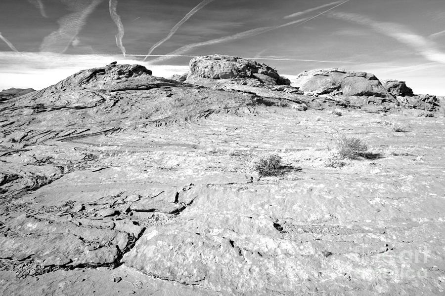 Lake Powell Sandstone Buttes Black And White Photograph by Adam Jewell
