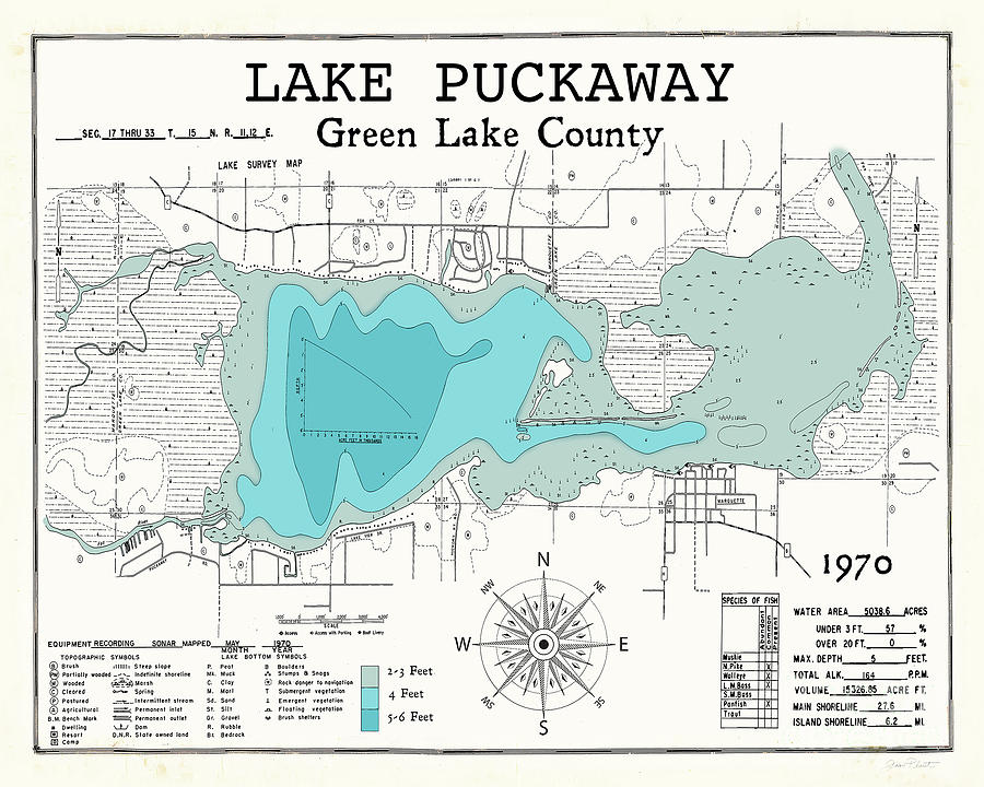 Lake Puckaway WI Digital Art by Jean Plout