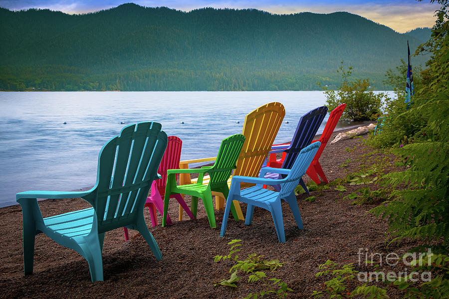 Lake Quinault Chairs Photograph by Inge Johnsson