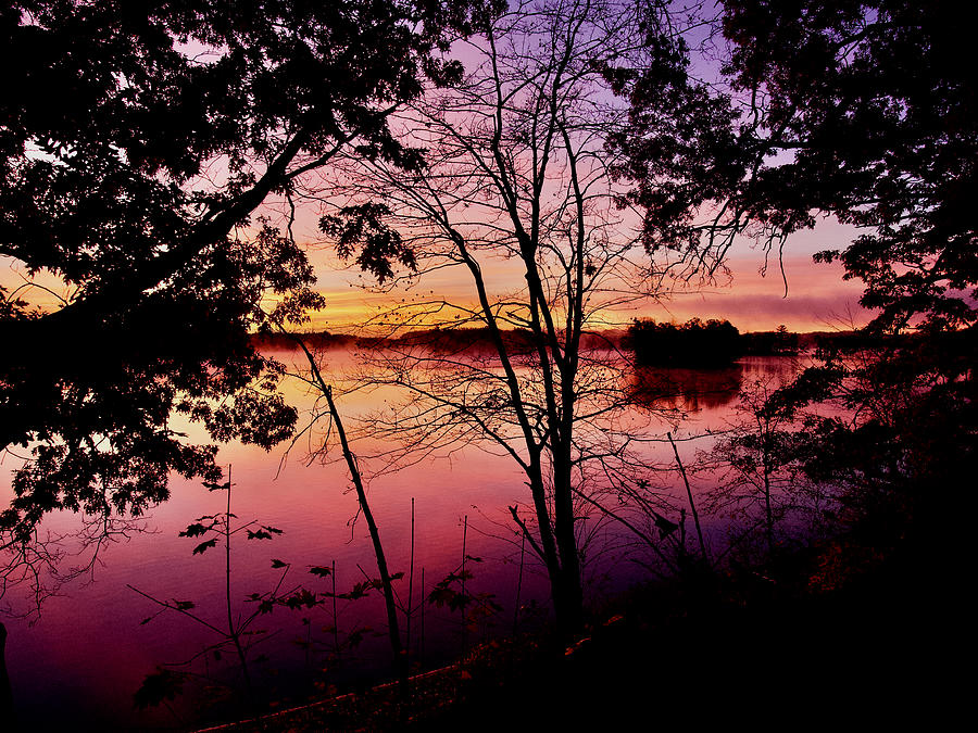 Lake Quinsigamond Sunrise #201111-18 Photograph by Lucio Cicuto