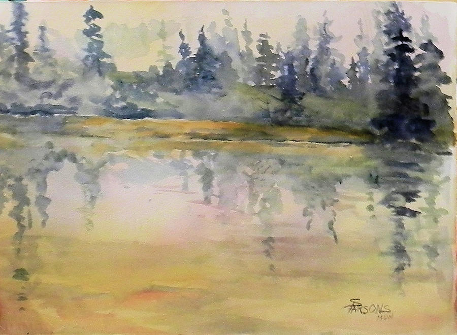 Lake Reflections #2 Painting by Sheila Parsons
