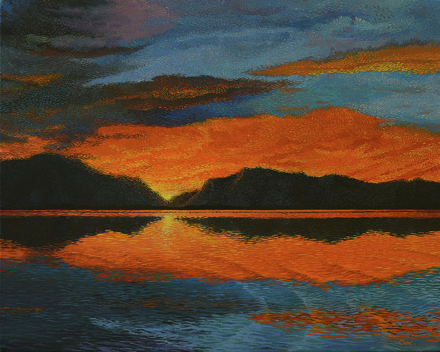 Lake San Luis Sunrise Colorado Painting by Charles Owens