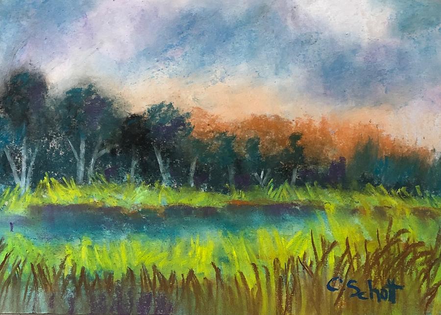 Lake Scape Painting by Christina Schott