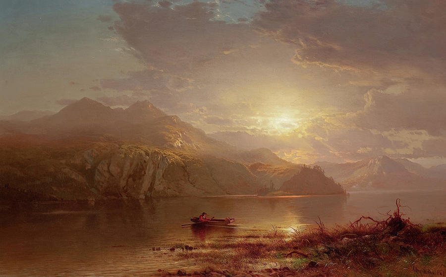 Lake Scene, 1876 Painting by Arthur Parton