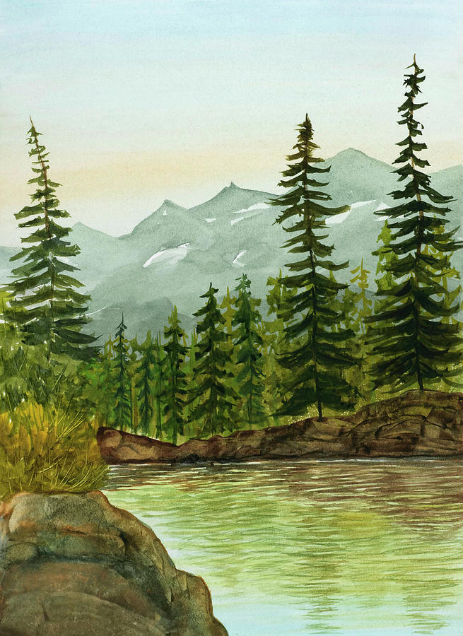 Lake Scene 2 Painting