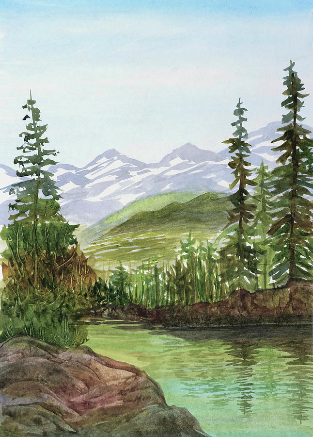 Lake Scene Painting