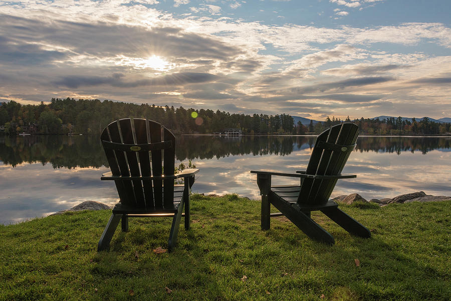 Lake Side Seating Photograph by Kristopher Schoenleber