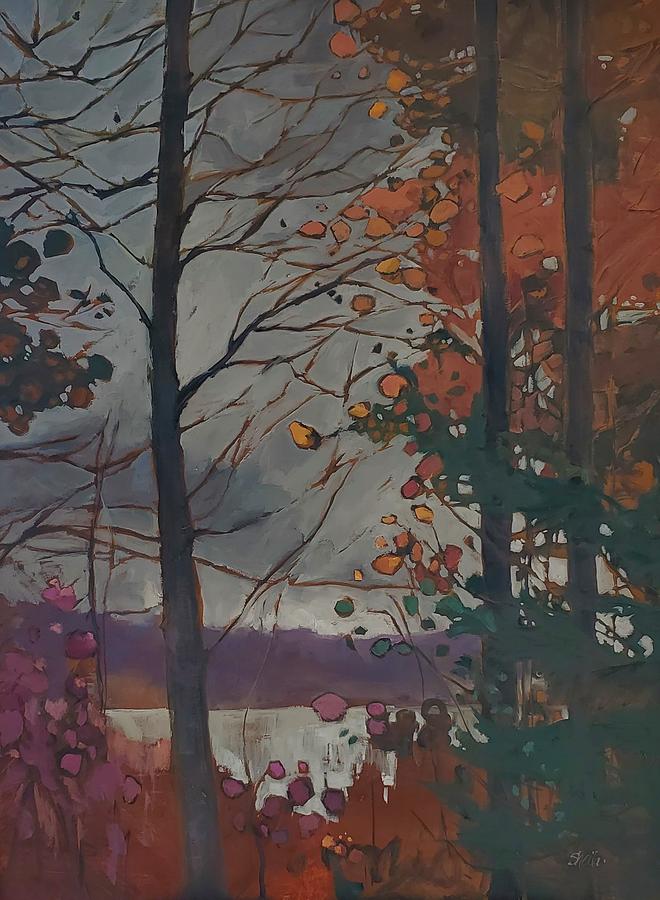 Lake Simcoe Fall Painting by Sheila Romard