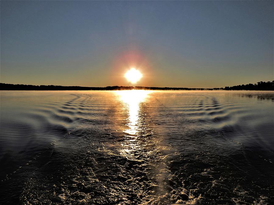 Lake Sinclair Sunrise Surf Photograph by Ed Williams