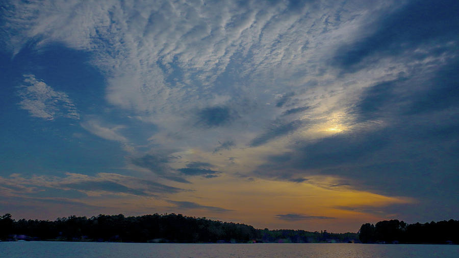 Lake Sinclair Sunset Over Photograph by Ed Williams