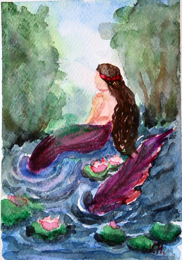 Lake Siren Painting by Vesna Martinjak