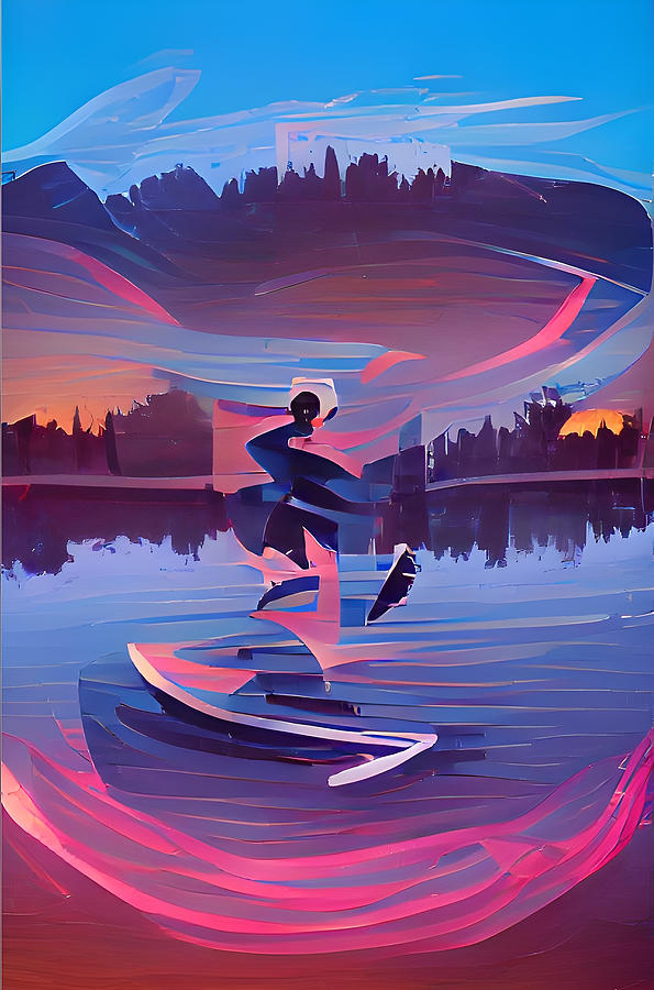 Lake Sizzle Digital Art by Rod Turner