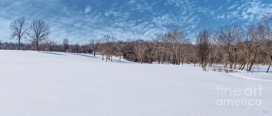 Lake Springfield Park Winter Pano Photograph by Jennifer White