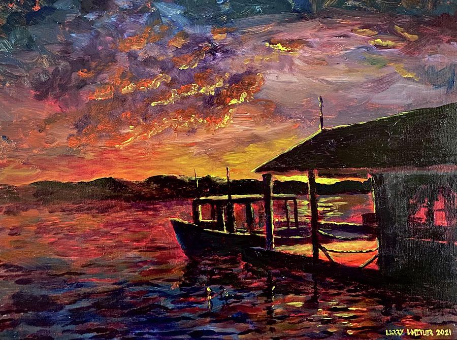 Lake Sumter Sunset Painting by Larry Whitler