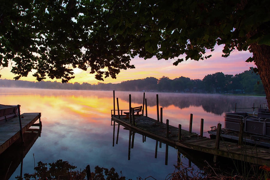 Lake SunriseNyona LakeFulton County Indiana Photograph by William