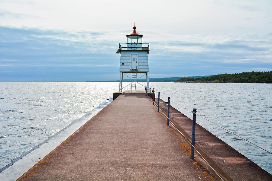 Lake Superior Breakwater Lighthouse Photograph by Kyle Hanson