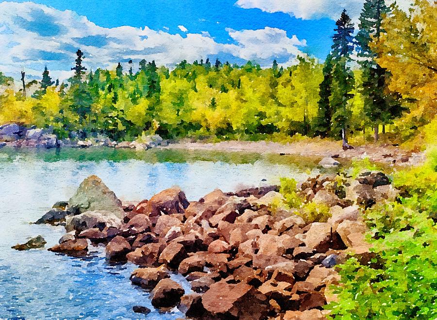 Lake Superior Cove   #1 Painting by Susan Rydberg