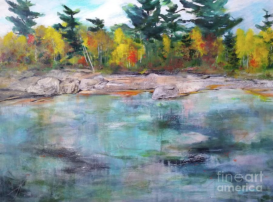 Lake Superior Fall Cove Painting by Diane Splinter - Fine Art America