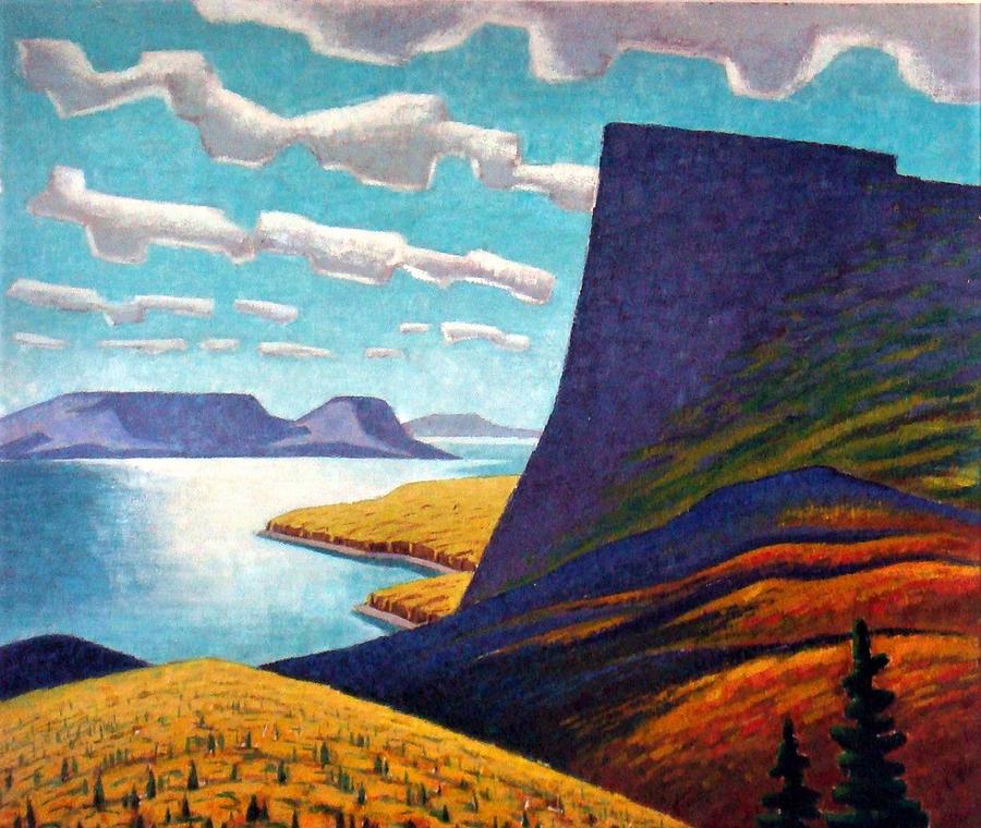 Lake Superior Hills Painting by Victor P Friesen