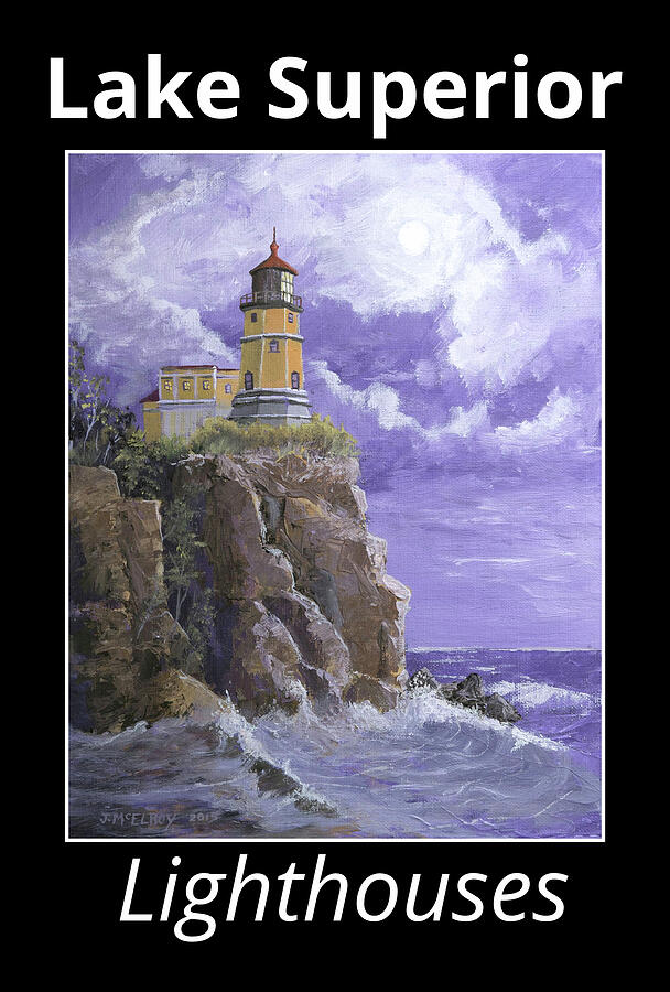 Lighthouse Painting - Lake Superior Lighthouses by Jerry McElroy