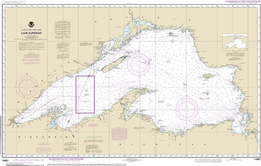 Lake Superior Nautical Chart 14961 Digital Art by John Gernatt - Fine ...