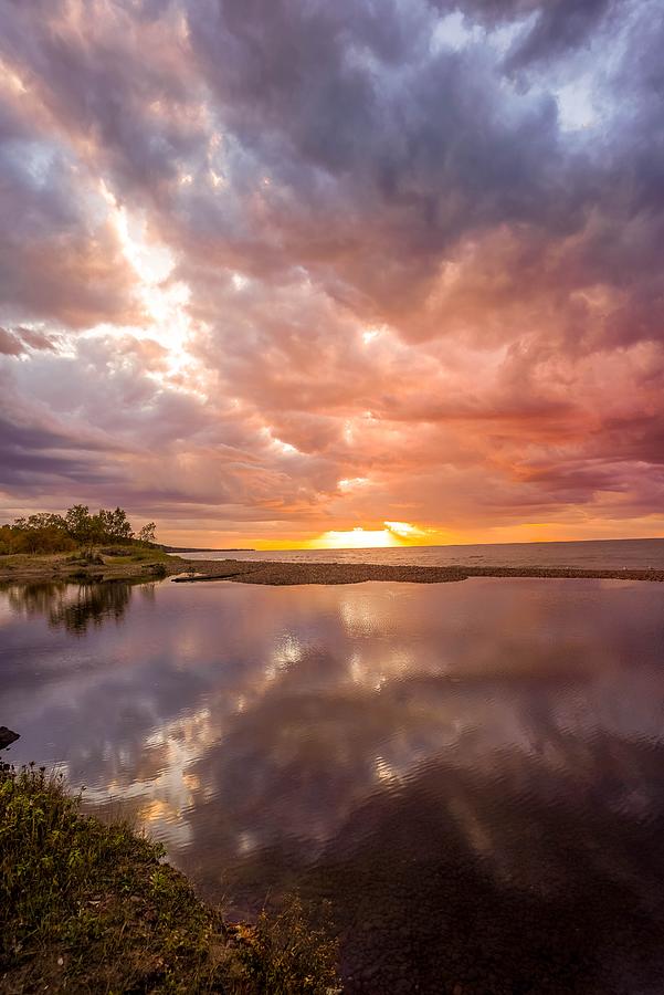 Lake Superior Sunset II Photograph by Susan Rydberg