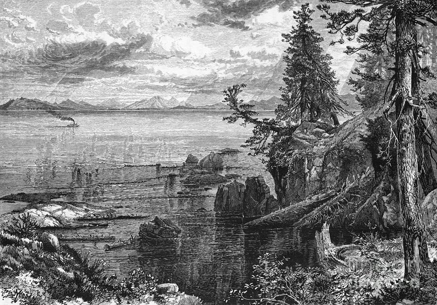 Lake Tahoe, 1874 Drawing by Thomas Moran