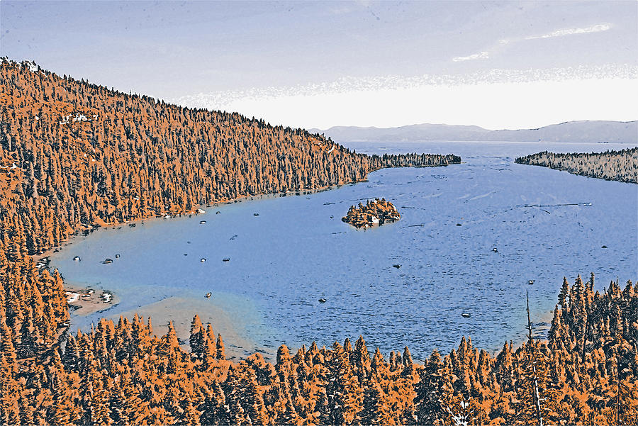 Lake Tahoe - 30 Painting by AM FineArtPrints