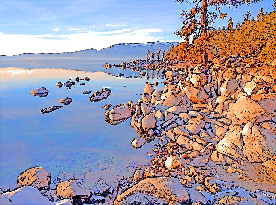 Lake Tahoe - 31 Painting by AM FineArtPrints