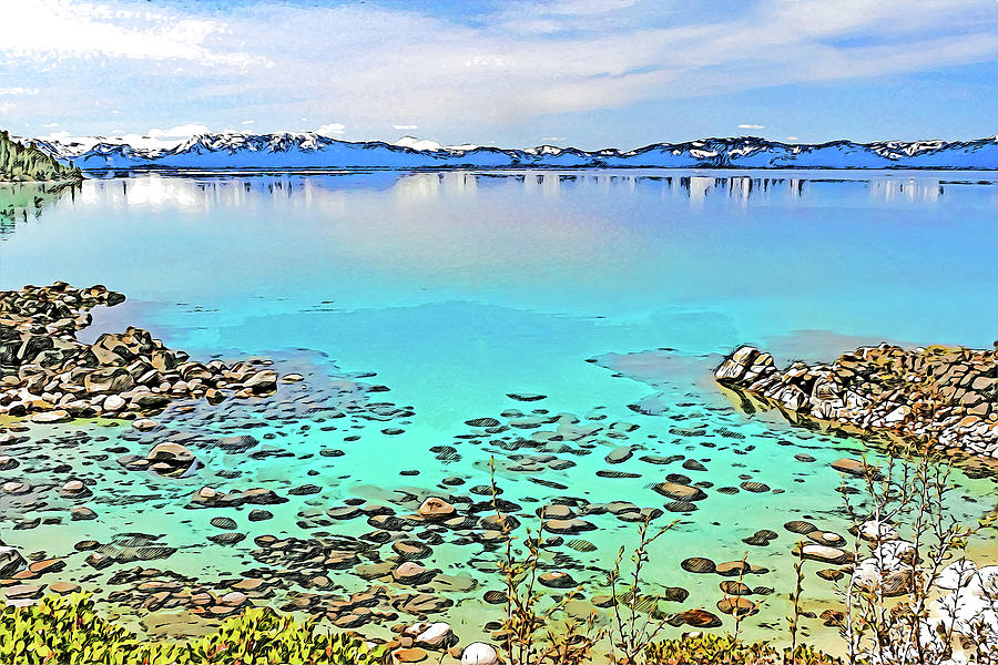 Lake Tahoe - 35 Painting by AM FineArtPrints