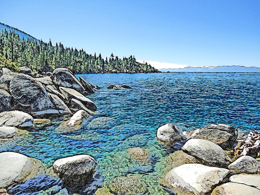 Lake Tahoe - 36 Painting by AM FineArtPrints