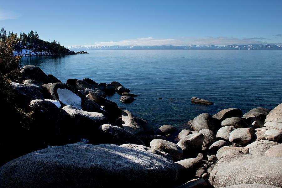 Lake Tahoe and Rocks. Photograph by Ivete Basso Photography