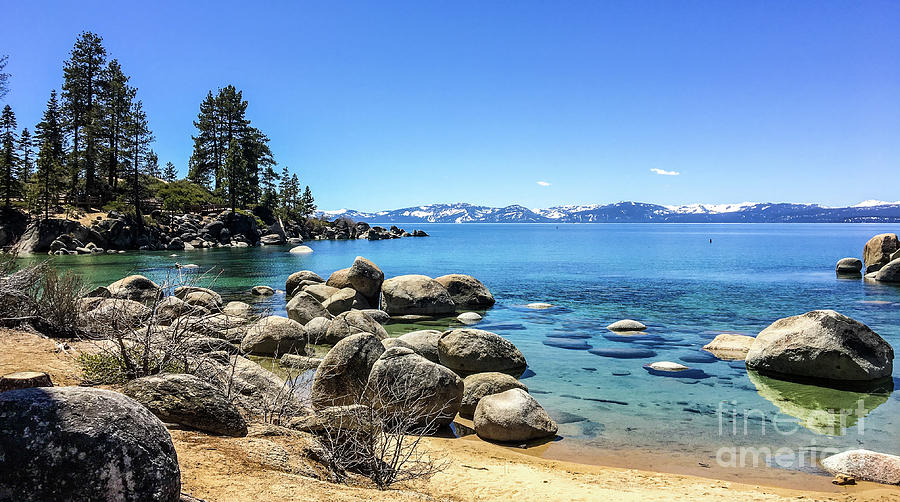 Lake Tahoe Boulders On The Beach Photograph
