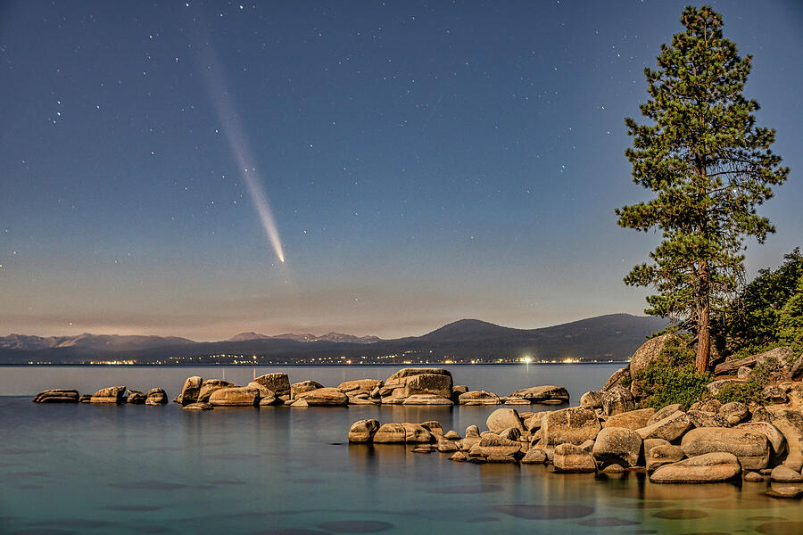 Lake Tahoe Comet Photograph by Martin Gollery Lake Tahoe Comet Photograph by Martin Gollery