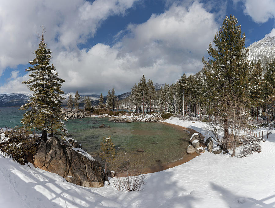 Lake Tahoe Cove in Winter Photograph by Cliff Wassmann