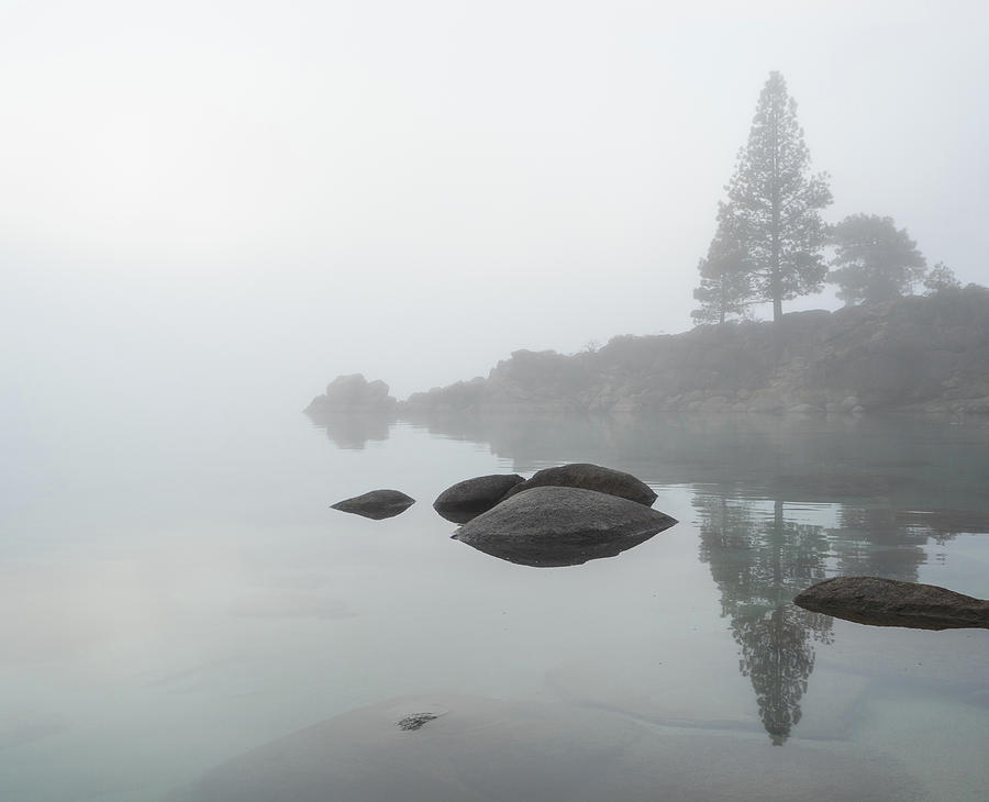 lake Tahoe Foggy day Photograph by Martin Gollery
