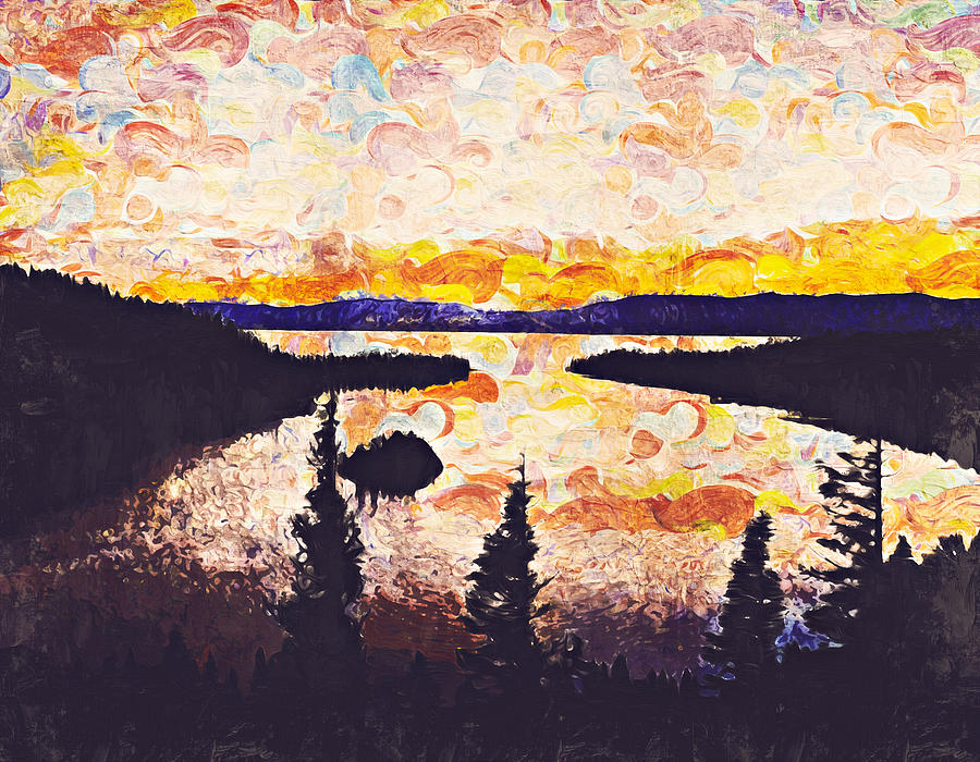 Lake Tahoe, Landscape - 04 Painting by AM FineArtPrints