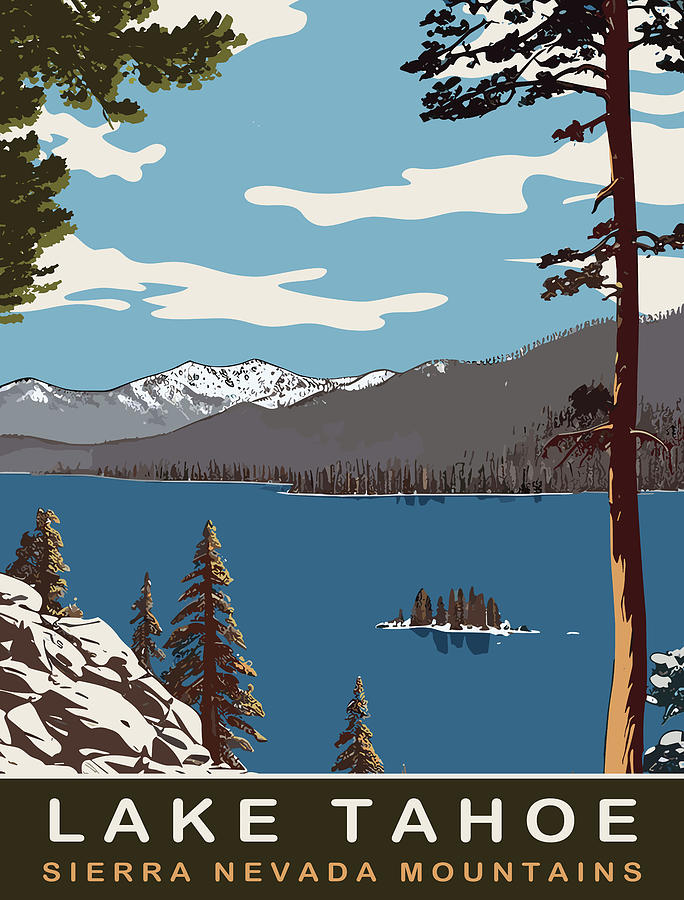 Nature Digital Art - Lake Tahoe by Long Shot