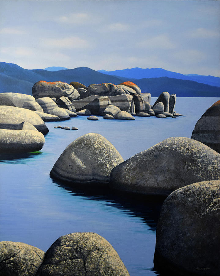 Lake Tahoe Rock Garden Painting by Frank Wilson