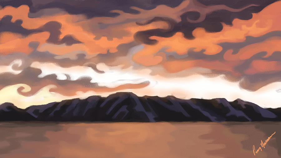 Sunset Painting - Lake Tahoe Sunset by Craig Newman Sunset Painting - Lake Tahoe Sunset by Craig Newman