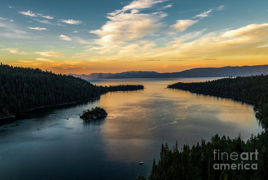 Up Movie Photograph - Lake Tahoe Sunset by Jim Chamberlain