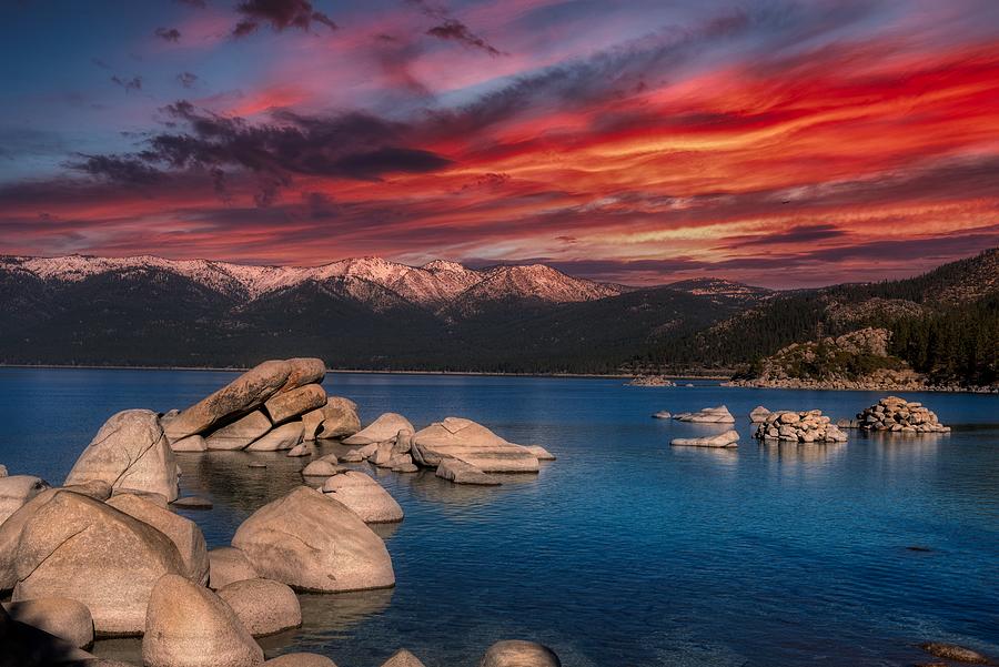 Sunset Photograph - Lake Tahoe Sunset by Mountain Dreams