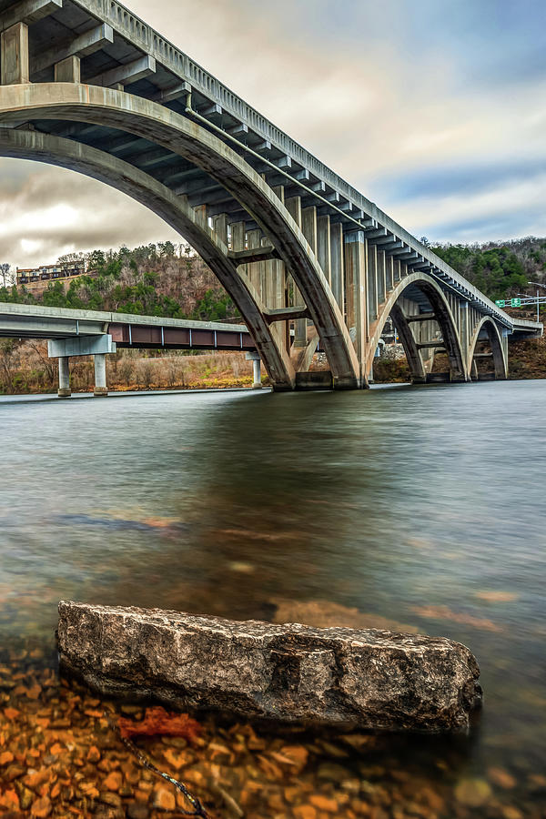 Lake Taneycomo Bridge Over Morning Waters Photograph by Gregory Ballos