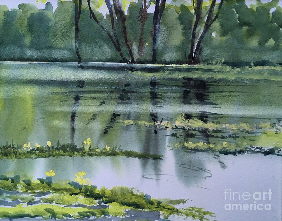 Lake Terrel Painting by Watercolor Meditations