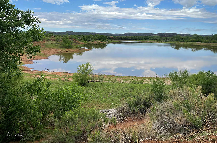 Lake Theo Reflections - Caprock Canyons State Park, Texas Photograph by ...