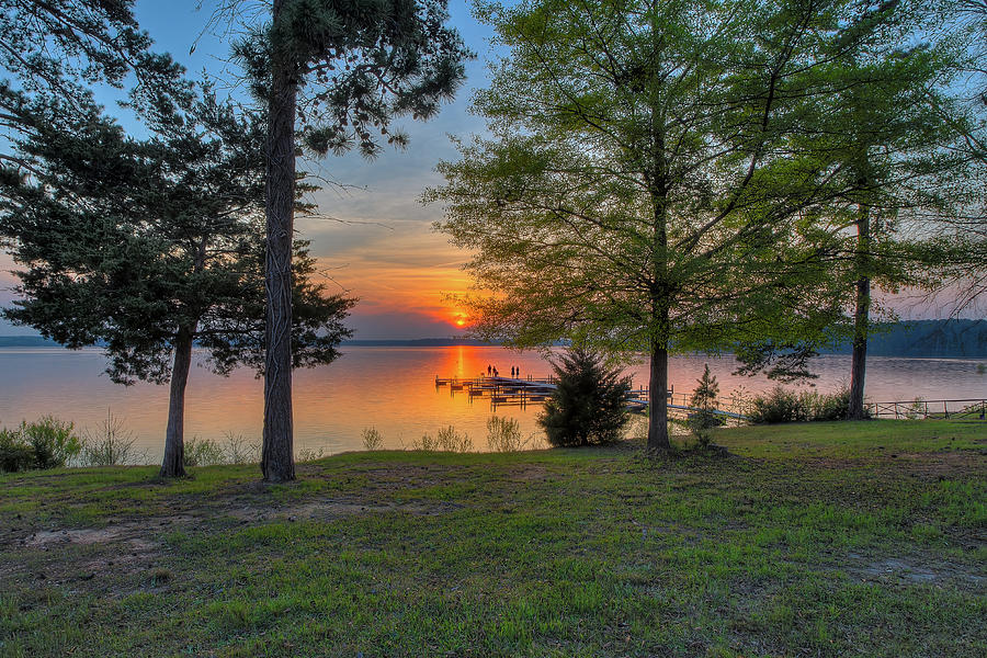 Nature Photograph - Lake Thurmond Sunset 3 by Steve Rich