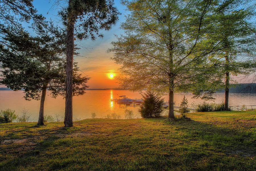 Nature Photograph - Lake Thurmond Sunset 4 by Steve Rich