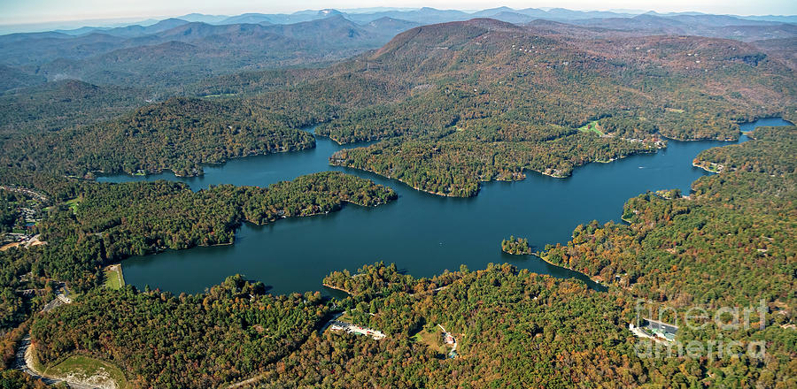 Lake Toxaway North Carolina Aerial View Photograph by David Oppenheimer